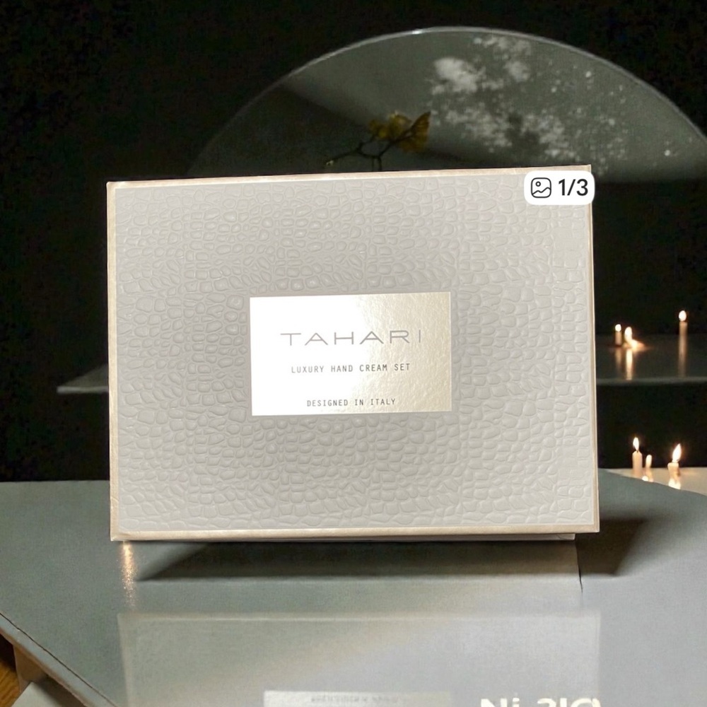 Tahari Textured Cream Gift Box